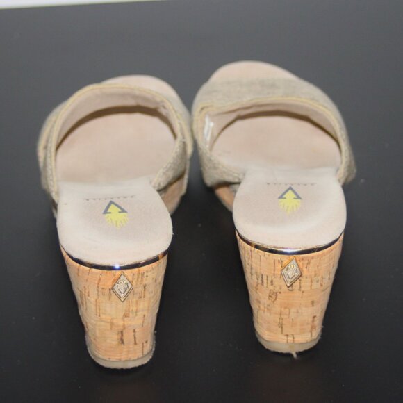 LADIES VOLATILE WEDGE SLIDE/SANDALS - 9 - SOFT GOLD - Picture 4 of 9